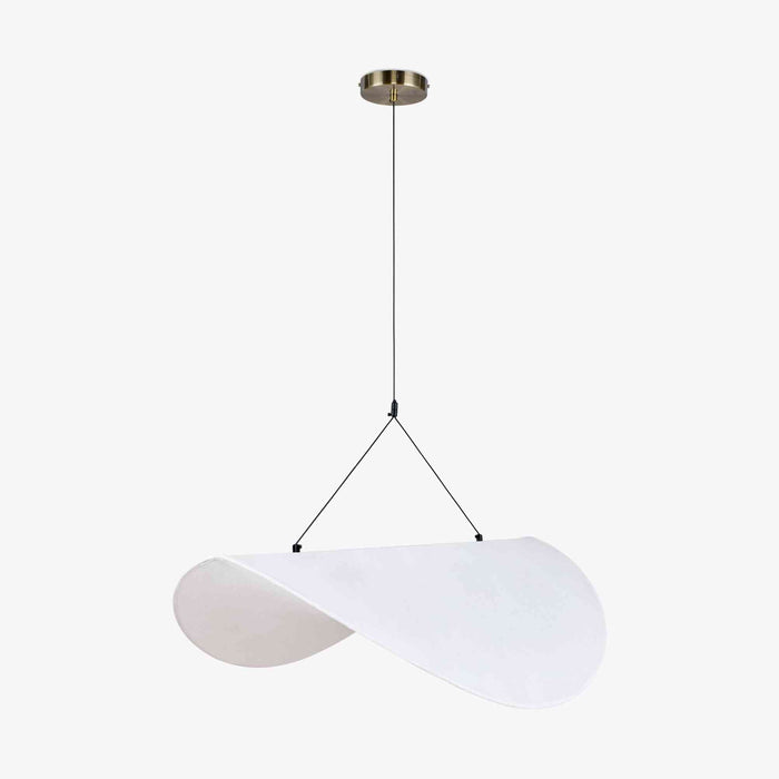 Suspension Fukui blanc et laiton brossé – vue de dessous