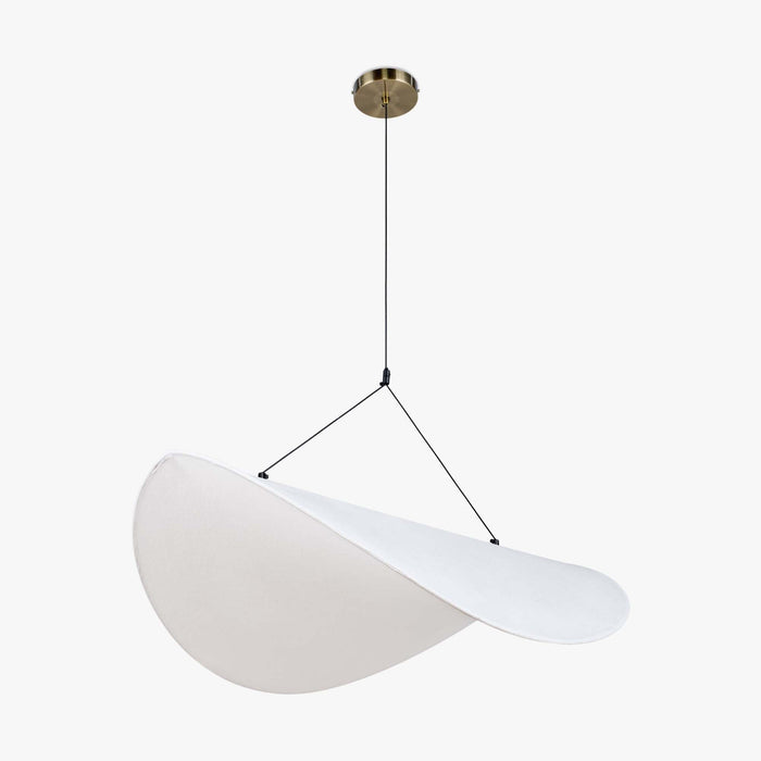Suspension Fukui blanc et laiton brossé – vue arrière