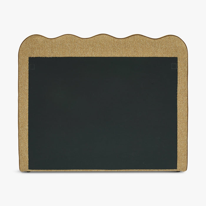Tête de lit Atlante tweed marron – détail du passepoil