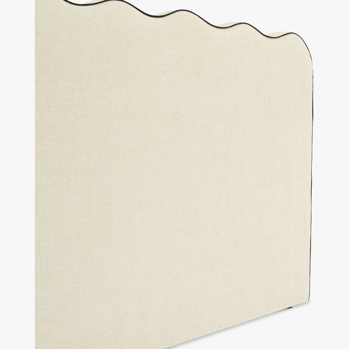 Tête de lit Atlante chenille beige – détail du tissu