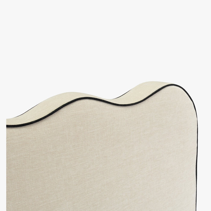 Tête de lit Atlante chenille beige – vue d'ensemble