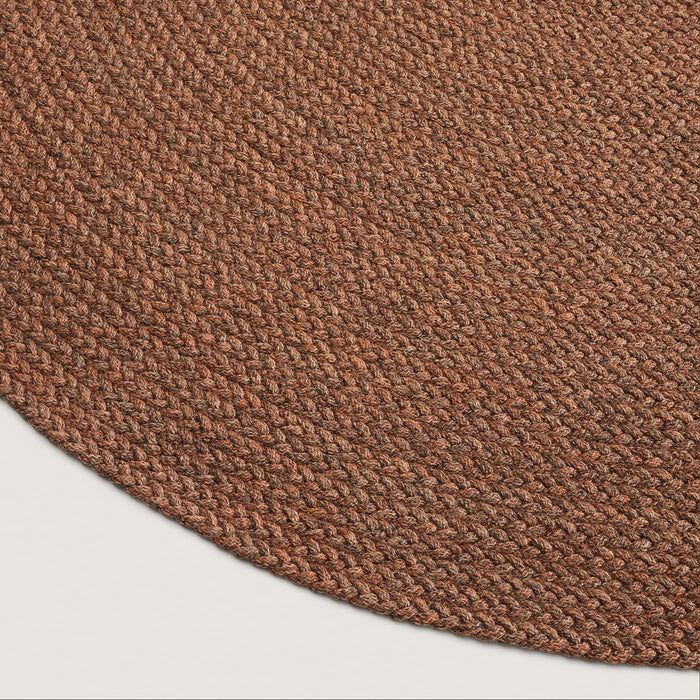 Tapis rond Aiguablava terracotta – détail du tressage