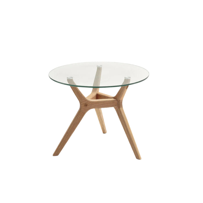 Table d'appoint noyer et verre Maricielo - AM.PM
