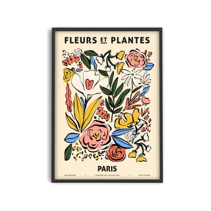 Affiche encadrée chêne Fleurs et Plantes Paris