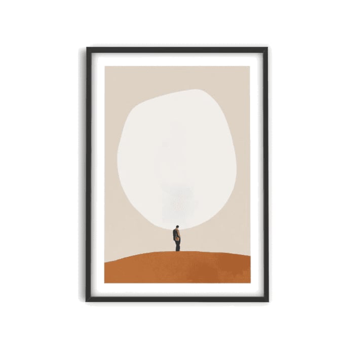 Affiche encadrée chêne Overthinking