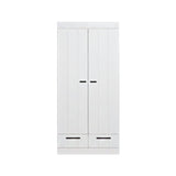 Armoire 2 portes et tiroirs pin Connect