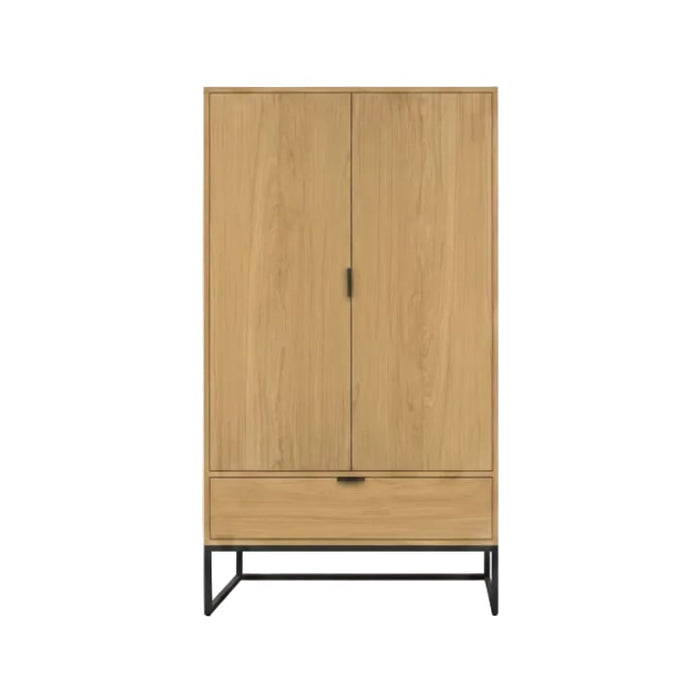 Armoire 2 portes MDF et chêne Silas