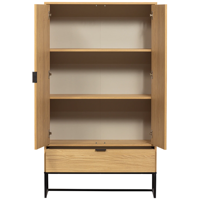 Armoire 2 portes MDF et chêne Silas