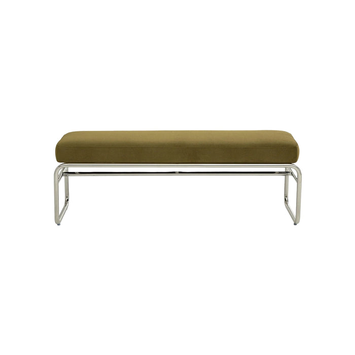 Banc velours et chrome Kyra - NV Gallery