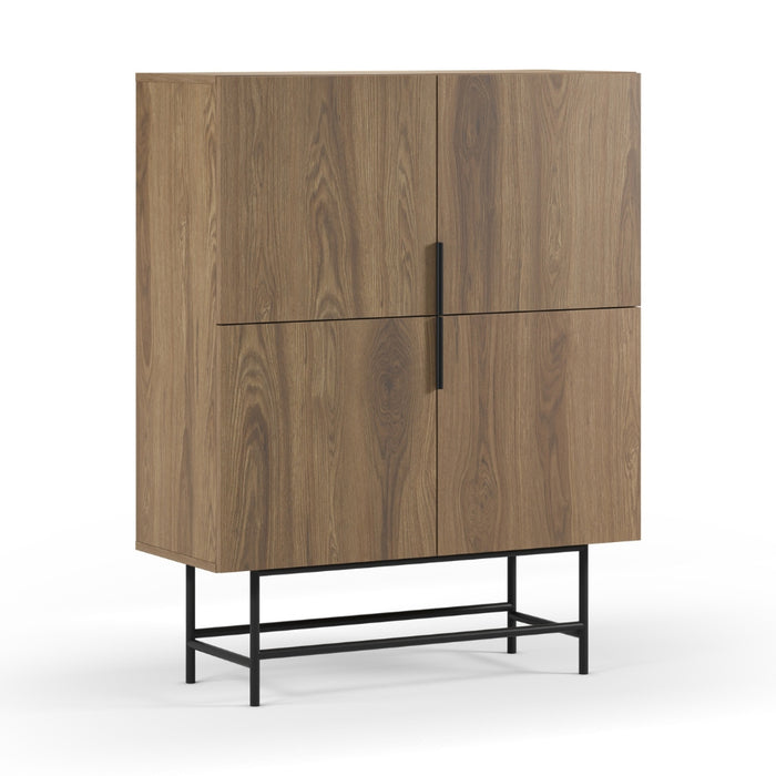 Buffet haut Rimini – détail du décor chêne foncé