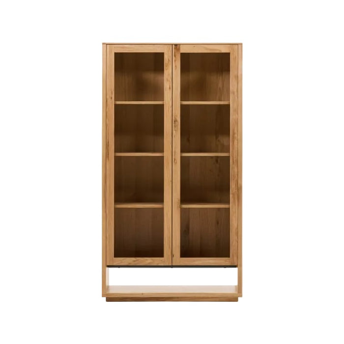 Buffet vitrine placage chêne Cadix