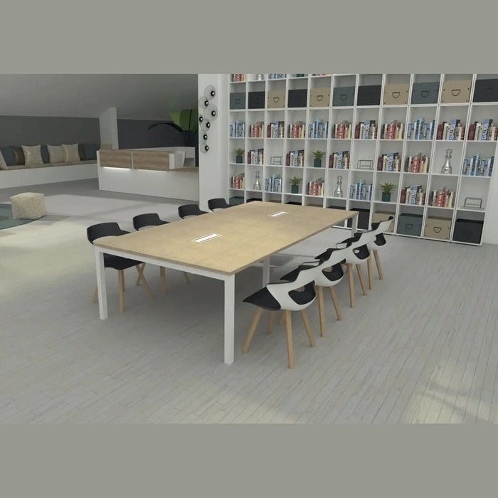 Table de réunion métal et bois MDF Urbec