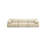 Canapé 3 places Waffle modulable en tweed beige – vue détourée