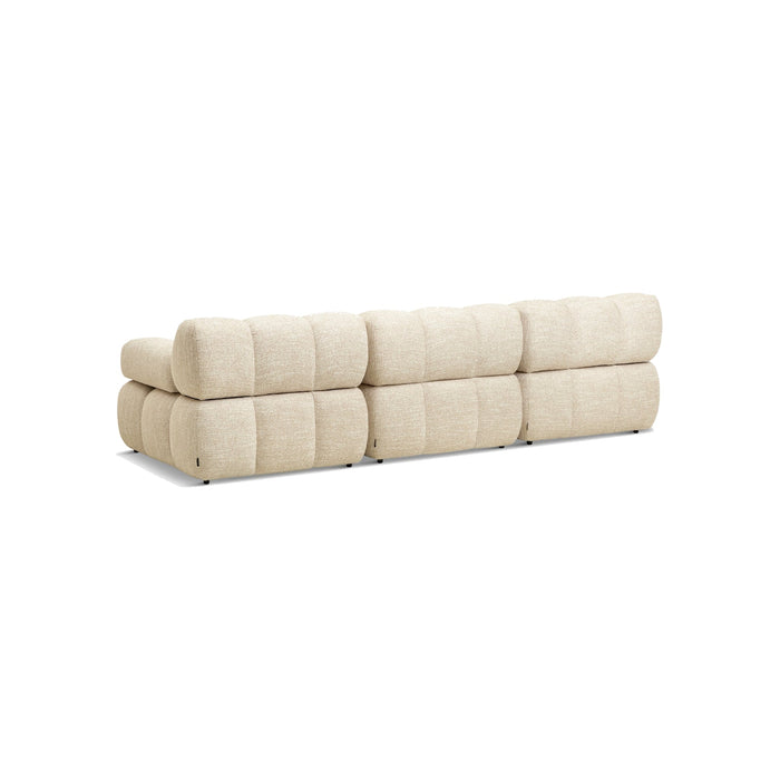 Canapé Waffle tweed beige – vue de dos