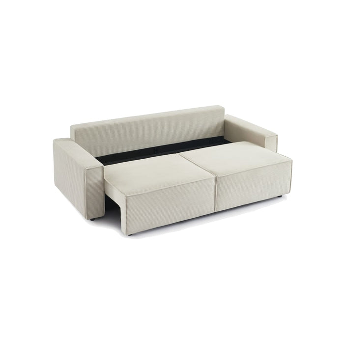 Canapé Ostia – détail du velours côtelé beige