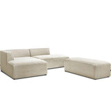 Megève corner sofa with pouf - Bobochic