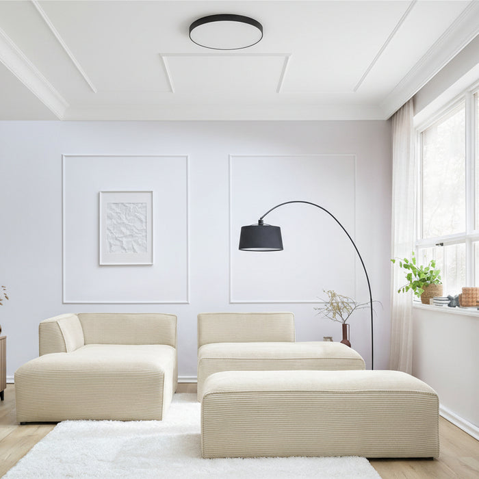 Megève corner sofa with pouf - Bobochic