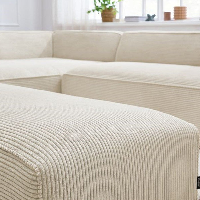 Megève corner sofa with pouf - Bobochic