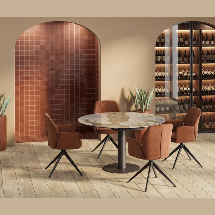 Chaise tissu et acier Vienna - Akante