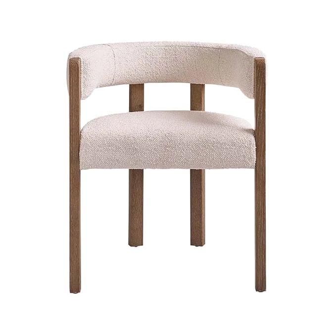 Chaise chêne rouge et bouclette Clea - Berah Getah