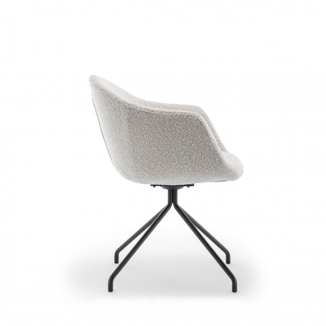Chaise de bureau tissu et métal Kooij