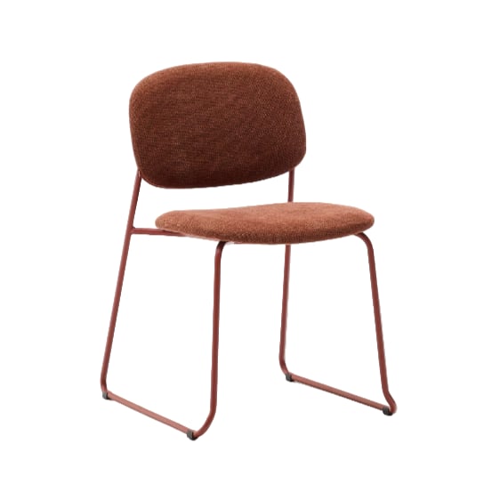 Chaise tissu chenille et métal Meli