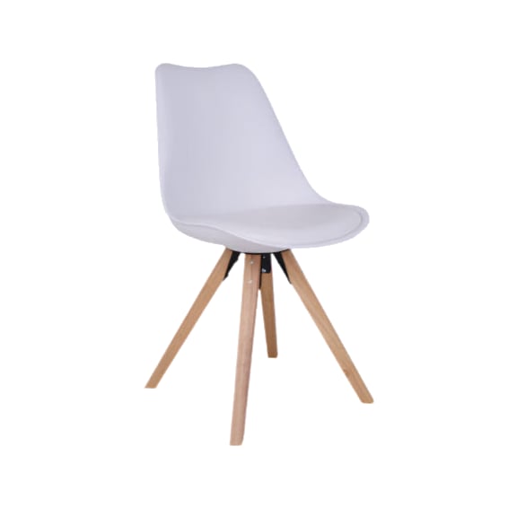 Chaise plastique simili et bois Bergen
