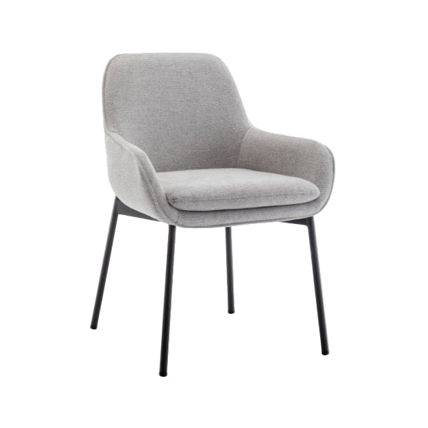 Chaise tissu et métal Haas