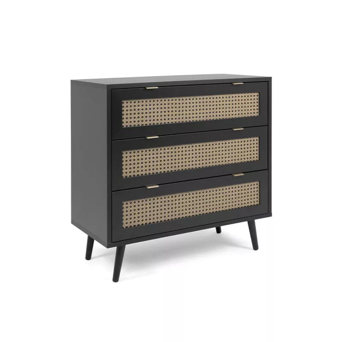 Commode 3 tiroirs impression cannage Villa