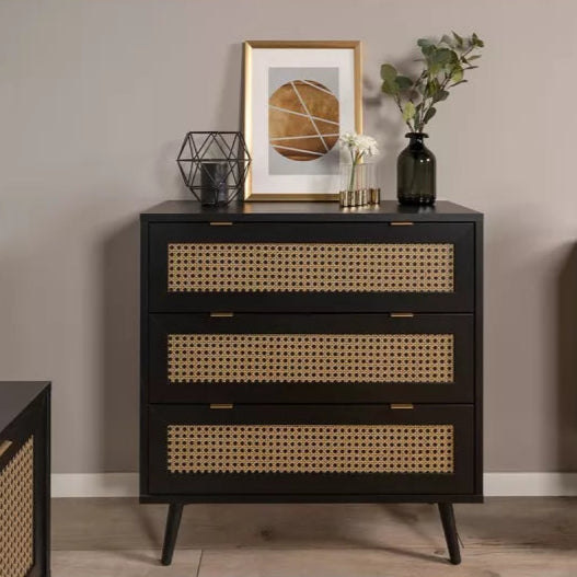 Commode 3 tiroirs impression cannage Villa