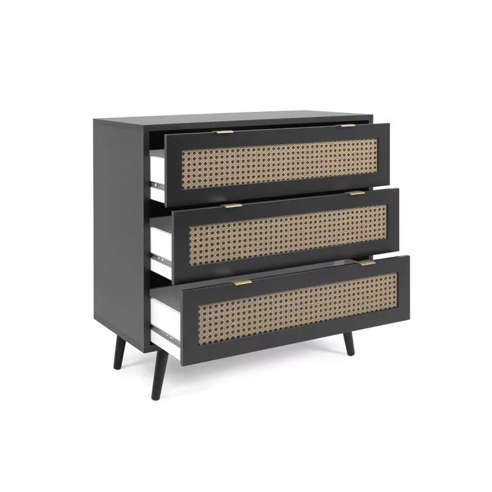 Commode 3 tiroirs impression cannage Villa