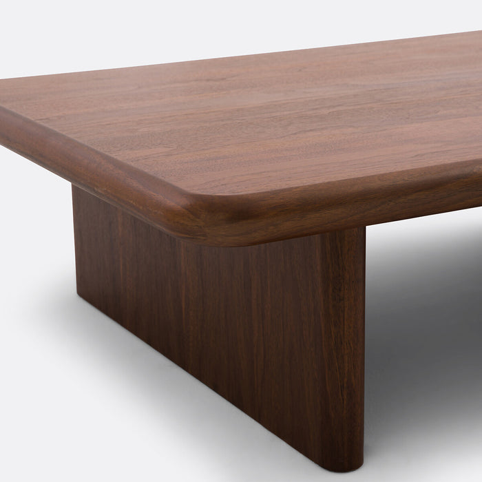 Table basse plaqué noyer Curva