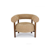 Fauteuil noyer et tweed Carol - NV GALLERY