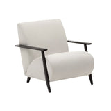 Fauteuil tissu et frêne massif Pals