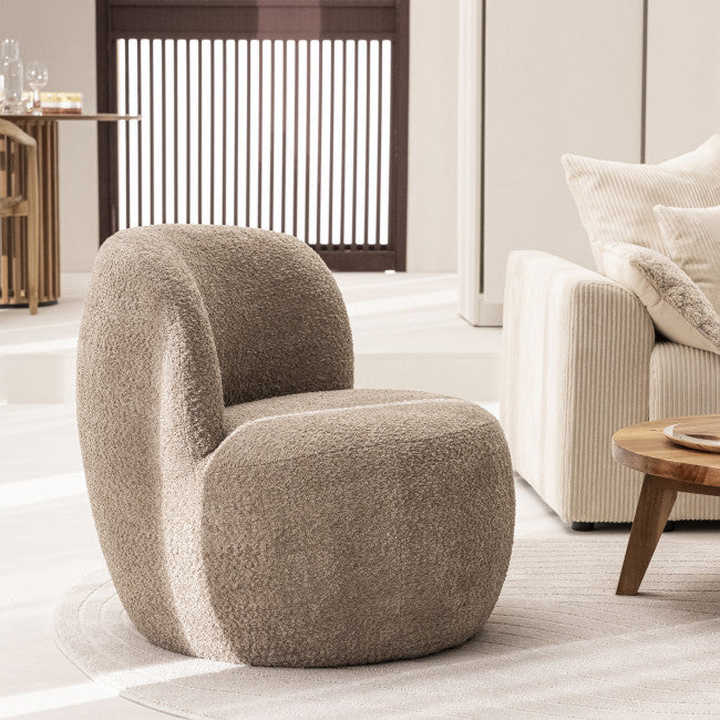 Fauteuil tissu bouclette Wilmotte
