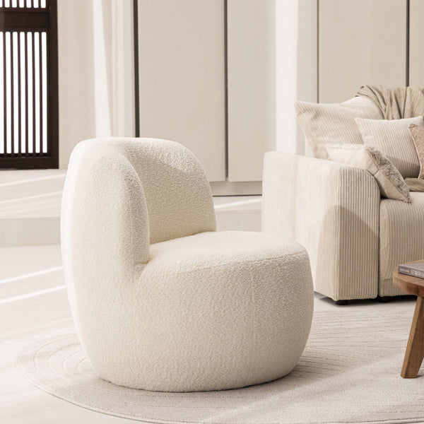 Fauteuil tissu bouclette Wilmotte