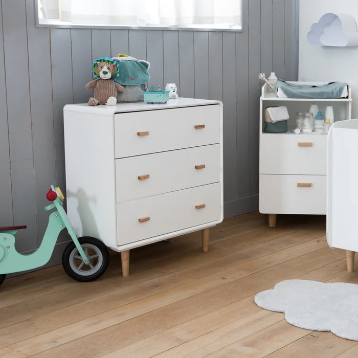 Commode 3 tiroirs bouleau et MDF Jimi