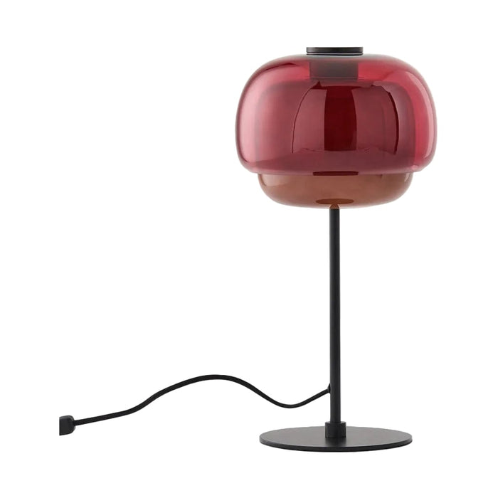 Lampe à poser Kinako en verre rouge – vue détourée