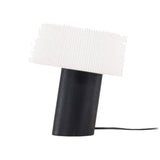 Lampe bois et papier plissé Branas