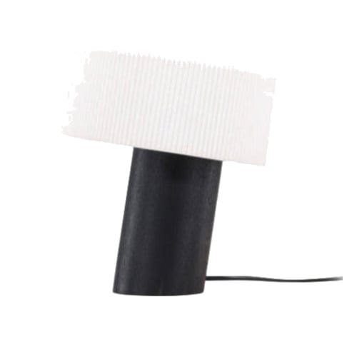 Lampe bois et papier plissé Branas