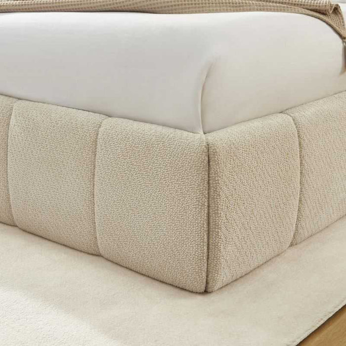 Lit coffre tissu chenille Lavinia