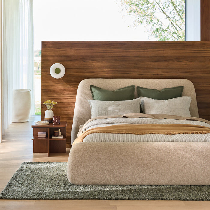 Lit coffre Skagen beige – mise en ambiance chambre