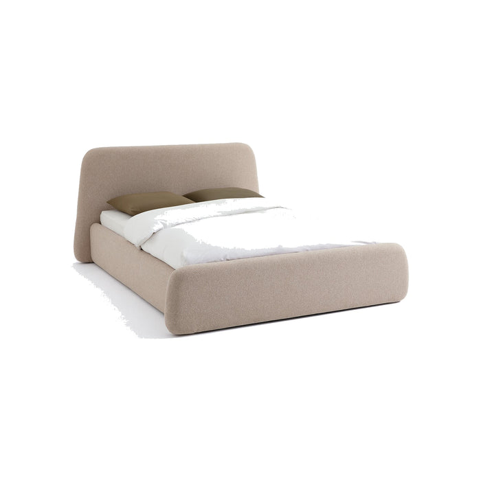 Lit coffre Skagen – vue de côté du pied de lit arrondi