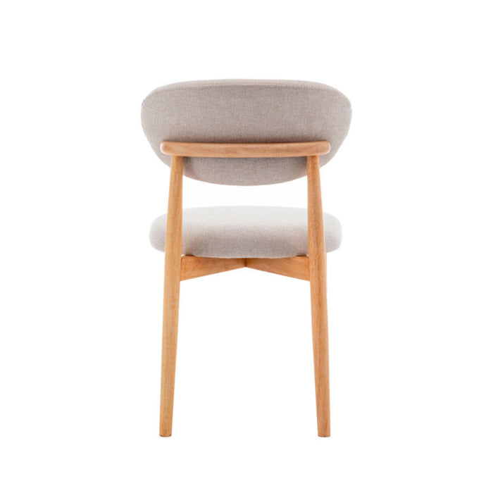 Chaise tissu et bois Clara