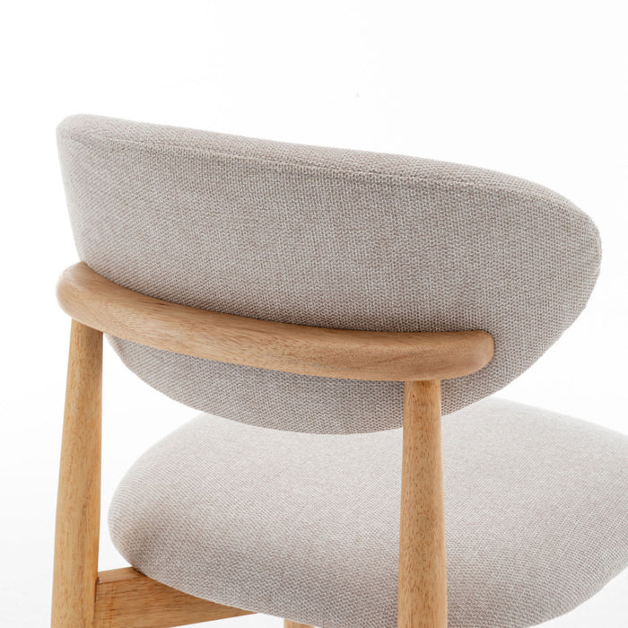 Chaise tissu et bois Clara