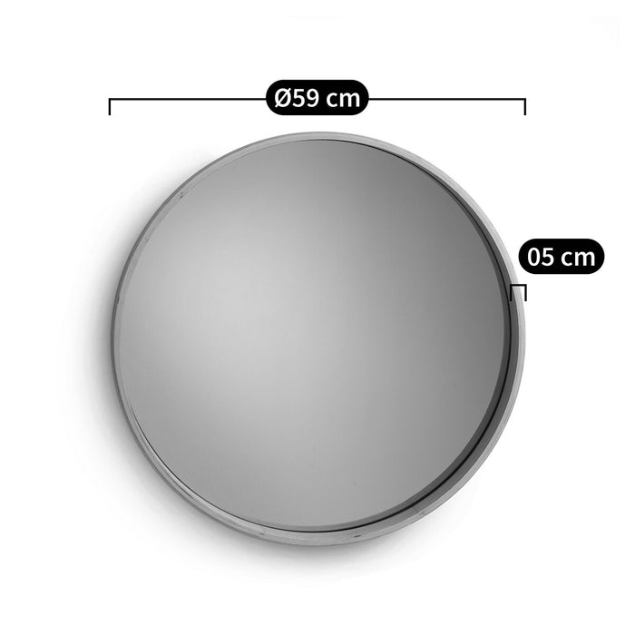 Miroir rond métal noir Alaria 59 cm