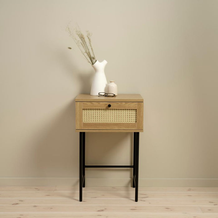 Table de chevet bois et métal Herning