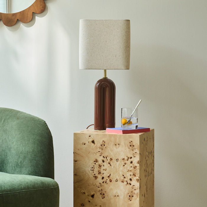 Lampe à poser Saugues Brun - photo ambiance
