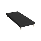 Sommier tapissier simple pin massif hêtre et tissu