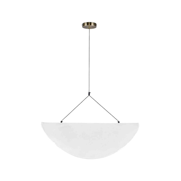 Suspension Fukui blanc et laiton brossé – vue détourée de face